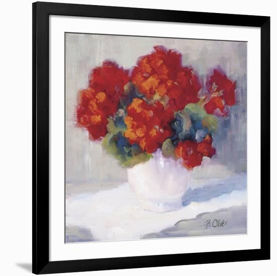 Red Geraniums-Bunny Oliver-Framed Art Print