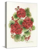 Red Geraniums-Kathleen Parr McKenna-Stretched Canvas