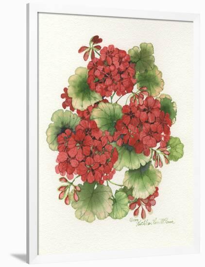 Red Geraniums-Kathleen Parr McKenna-Framed Art Print