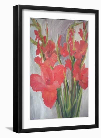 Red Gladioli-Margaret Norris-Framed Giclee Print