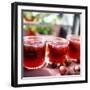 Red Gooseberry Jam in Preserving Jars-Eising Studio - Food Photo and Video-Framed Photographic Print