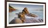 Red Granite at Anse Gaulettes, La Digue Island, the Seychelles-Rainer Mirau-Framed Photographic Print