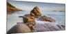 Red Granite at Anse Gaulettes, La Digue Island, the Seychelles-Rainer Mirau-Mounted Photographic Print