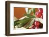Red Grapes with Olive Branch in Bowl-Foodcollection-Framed Photographic Print