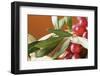 Red Grapes with Olive Branch in Bowl-Foodcollection-Framed Photographic Print
