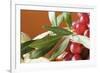 Red Grapes with Olive Branch in Bowl-Foodcollection-Framed Photographic Print