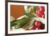 Red Grapes with Olive Branch in Bowl-Foodcollection-Framed Photographic Print