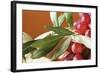 Red Grapes with Olive Branch in Bowl-Foodcollection-Framed Photographic Print