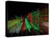 Red, green and white Christmas lights-Merrill Images-Stretched Canvas