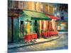 Red & Green Café-Haixia Liu-Mounted Art Print