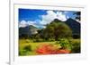 Red Ground Road and Bush with Savanna Panorama Landscape in Africa. Tsavo West, Kenya.-Michal Bednarek-Framed Photographic Print