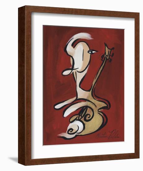 Red Guitarist-Christian Pavlakis-Framed Giclee Print