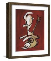 Red Guitarist-Christian Pavlakis-Framed Giclee Print