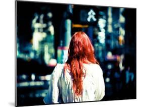 Red Hair and Bokeh-Sharon Wish-Mounted Photographic Print