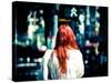 Red Hair and Bokeh-Sharon Wish-Stretched Canvas