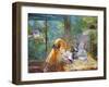 Red-Haired Girl Sitting on a Veranda, 1884-Morisot-Framed Giclee Print