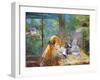 Red-Haired Girl Sitting on a Veranda, 1884-Morisot-Framed Giclee Print