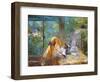 Red-Haired Girl Sitting on a Veranda, 1884-Morisot-Framed Giclee Print