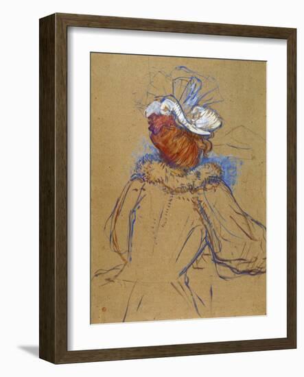 Red Haired Woman Seen from Behind, 1891-Henri de Toulouse-Lautrec-Framed Giclee Print