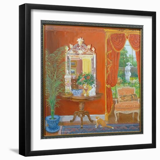 Red Hallway-William Ireland-Framed Giclee Print