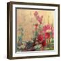 Red Haven Hollyhocks-Beth A^ Forst-Framed Art Print