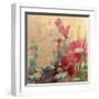 Red Haven Hollyhocks-Beth A^ Forst-Framed Art Print