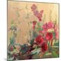 Red Haven Hollyhocks-Beth A^ Forst-Mounted Art Print