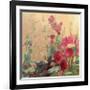 Red Haven Hollyhocks-Beth A^ Forst-Framed Art Print