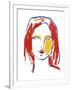 Red Head Depiction-Aurora Bell-Framed Giclee Print