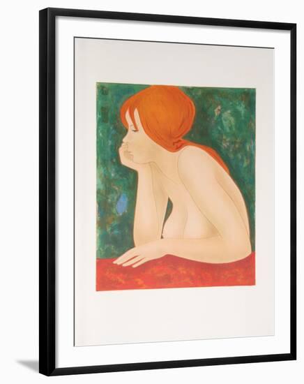 Red Head-Alain Bonnefoit-Framed Collectable Print