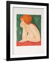 Red Head-Alain Bonnefoit-Framed Collectable Print