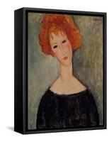 Red Head-Amedeo Modigliani-Framed Stretched Canvas