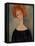 Red Head-Amedeo Modigliani-Framed Stretched Canvas