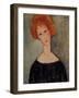 Red Head-Amedeo Modigliani-Framed Premium Giclee Print