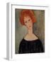 Red Head-Amedeo Modigliani-Framed Premium Giclee Print