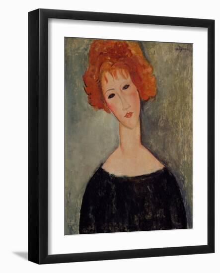 Red Head-Amedeo Modigliani-Framed Giclee Print