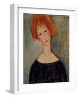 Red Head-Amedeo Modigliani-Framed Giclee Print