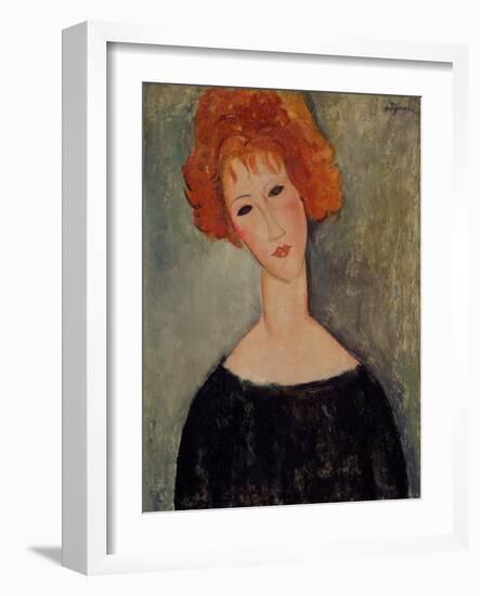 Red Head-Amedeo Modigliani-Framed Giclee Print