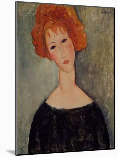 Red Head-Amedeo Modigliani-Mounted Giclee Print