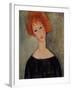 Red Head-Amedeo Modigliani-Framed Giclee Print