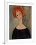 Red Head-Amedeo Modigliani-Framed Giclee Print