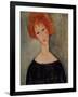 Red Head-Amedeo Modigliani-Framed Giclee Print