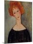 Red Head-Amedeo Modigliani-Mounted Giclee Print