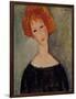 Red Head-Amedeo Modigliani-Framed Giclee Print