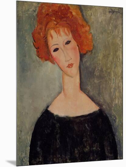 Red Head-Amedeo Modigliani-Mounted Giclee Print