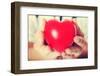 Red Heart Held by a Female Doctor. close Up.-B-D-S-Framed Photographic Print