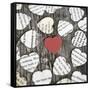 Red Heart with Heart Book Pages-Tom Quartermaine-Framed Stretched Canvas