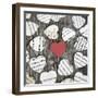 Red Heart with Heart Book Pages-Tom Quartermaine-Framed Giclee Print