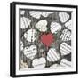 Red Heart with Heart Book Pages-Tom Quartermaine-Framed Giclee Print