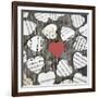 Red Heart with Heart Book Pages-Tom Quartermaine-Framed Giclee Print